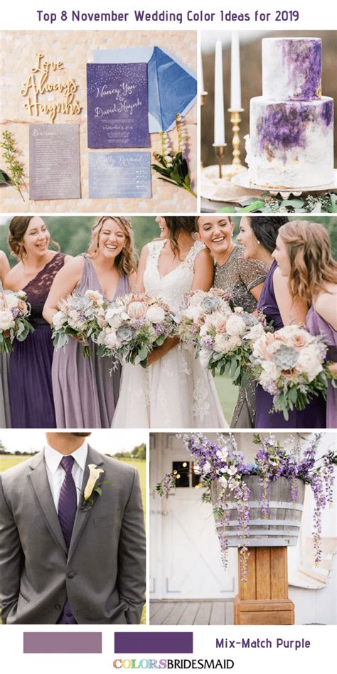 Top 8 November Wedding Color Ideas For 2019 November Wedding Colors