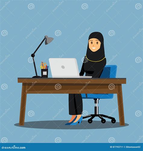 Business Women People Deskvector Illustration Cartoon Characte Stock