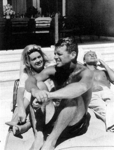 Bobby Kennedy With Frank Sinatra And Angie Dickinson At Sinatras House Circa 1960 Angie