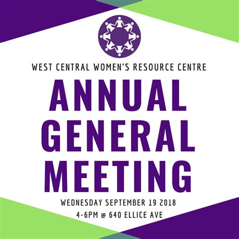 2018 Agm West Central Womens Resource Centre
