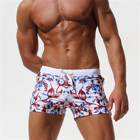 New Summer Swimwear Swimming Beach Trunks Shorts Low Rise Men Swimsuits