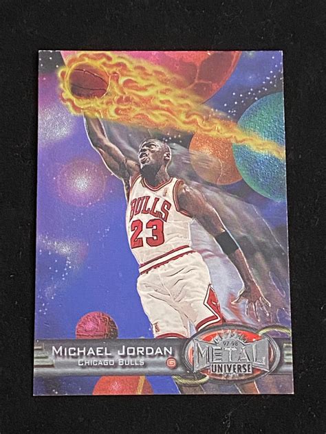 Lot Nm Mt Skybox 1997 98 Metal Universe Michael Jordan 23 Basketball Card Chicago Bulls Hof