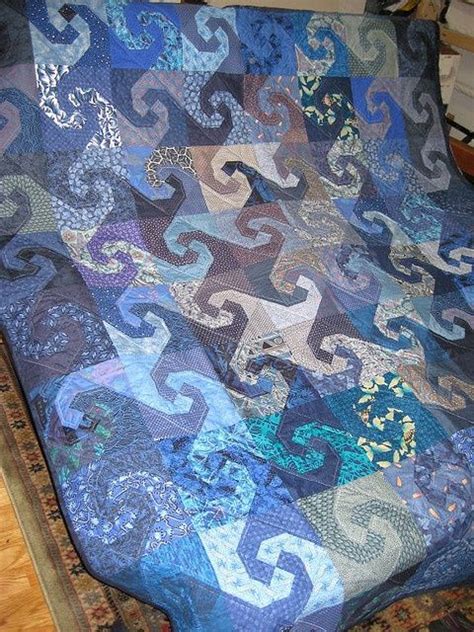 Blue Snail Trail Quilt Patchwork Quilt Patterns Traditional Quilts