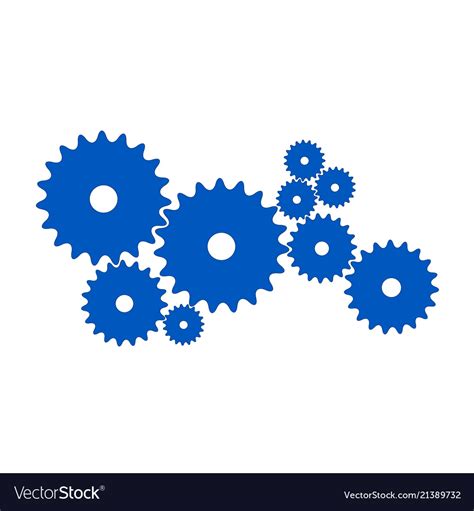 Gears In Blue Design Royalty Free Vector Image