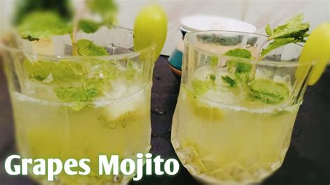 Green Grapes Mojitojhamela Chara Grapes Mojito Recipe How To Make