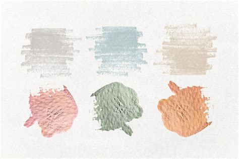 Pastel Brush Strokes Vector Collection Premium Image By