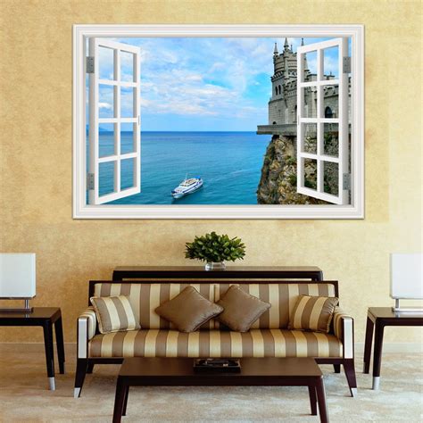 Buy 3d Window View Removable Decals European Building