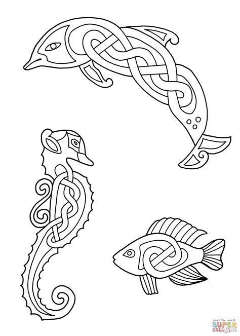 Celtic Animals Designs 3 Coloring Page Free Printable