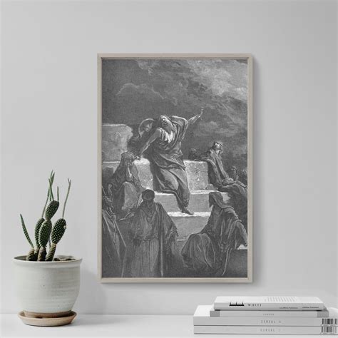 Gustave Dore The Prophet Jeremiah 1866 Drawing Photo Etsy