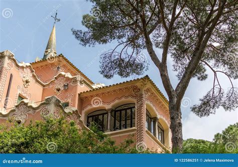 Gaudi House Museum Named â€œtorre Rosaâ€ In Park Guell Stock Image