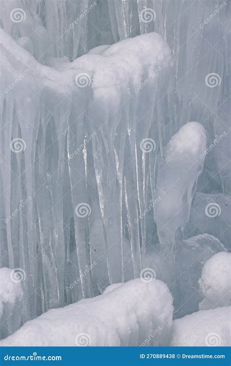 Close Up Photo Of Icicles In Detailed Formation Stock Photo Image Of