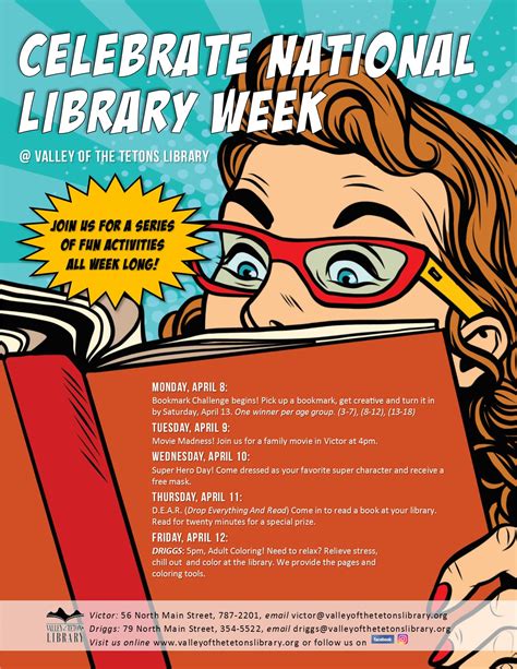 Events For National Library Week 2024 Caril Celinda
