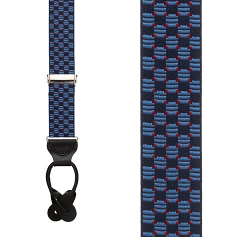 Dress Suspenders For Men Jacquard Checkered Button Suspenderstore