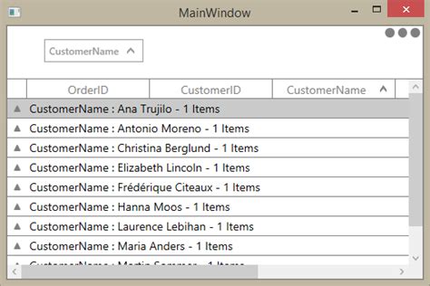Grouping In Wpf Datagrid Control Syncfusion