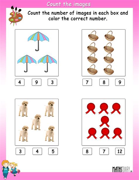 Counting Worksheet For Class 1 And Ukg Math Elearnbuzz Counting