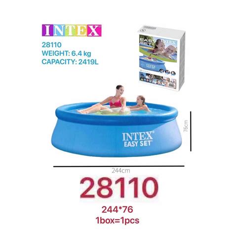 Leo Original Intex 28110 Swimming Pool Easy Set Pool 8ft X 30in 244m