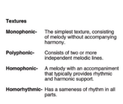 And examples :) 3.0 / 5 based on 11 ratings. What Are The Types Of Texture In Music - slideshare