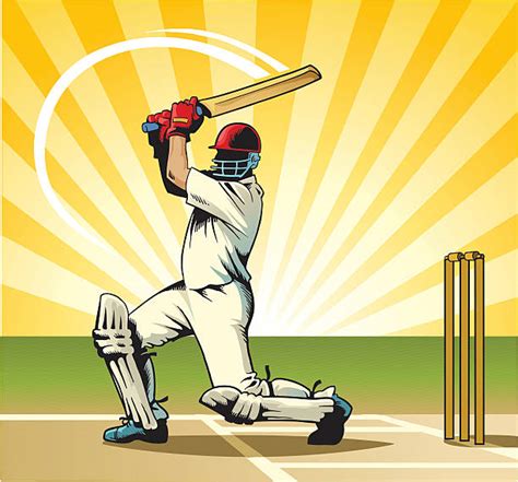 5800 Cricketer Illustration Illustrations Royalty Free Vector