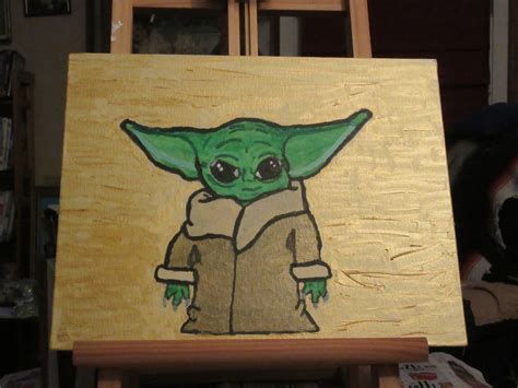 Baby Yoda Aka Grogu Full Body Painting By Otakugirl93 On Deviantart