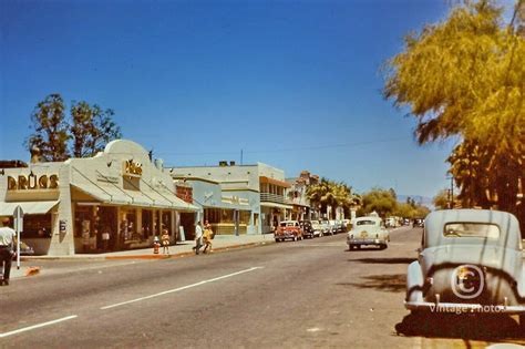 1950s American Street Scene Cars Shops Drug Store Vintage Photos