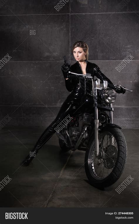 Biker Girl Latex Suit Image And Photo Free Trial Bigstock