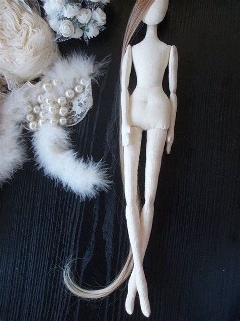 Blank Doll Body Is 17 Inches 42 Cm Tall Fabric Doll Body Is Made Of White Cotton And Linen