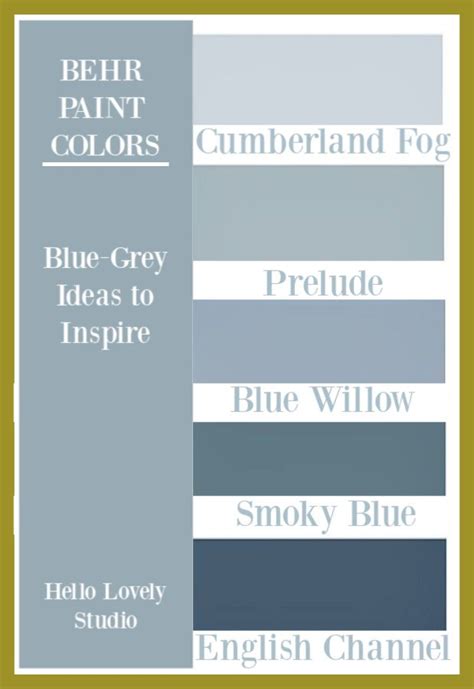 Behr Best Blue Gray Paint Colors Angelique Hussey