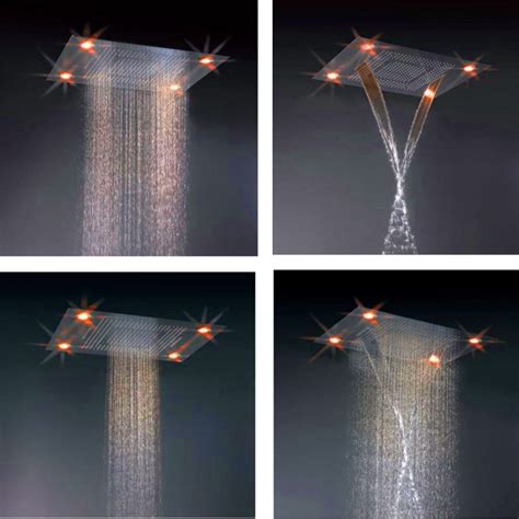 2019 Recessed Ceiling 304 Stainless Steel Led Waterfall Rain Shower