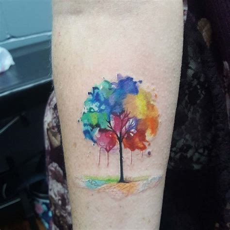 watercolor tree tattoo on arm best tattoo ideas gallery