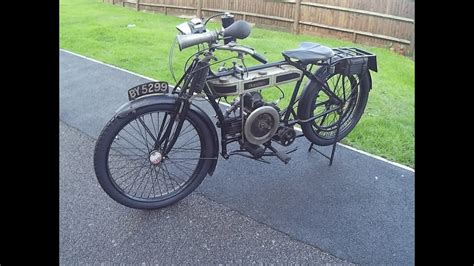 Douglas Motorcycle 1919 Start Up And Running In Neutral Youtube