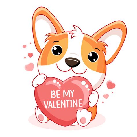 Valentines Day Cute Animal Illustrations Royalty Free Vector Graphics