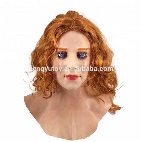 Halloween Latex Mask Real Scarlet Female Woman Face Crossdressing Sissy