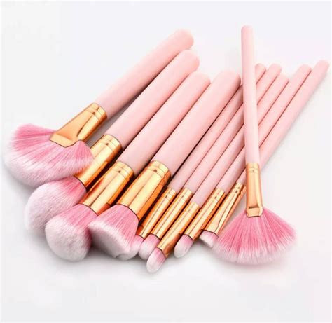 Free Pandp Pastel Pink Makeup Brush Set Etsy In 2021 Pink Makeup