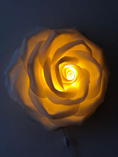 Flower Night Light Lamp Wall Decorative Lamp Giant Paper Etsy