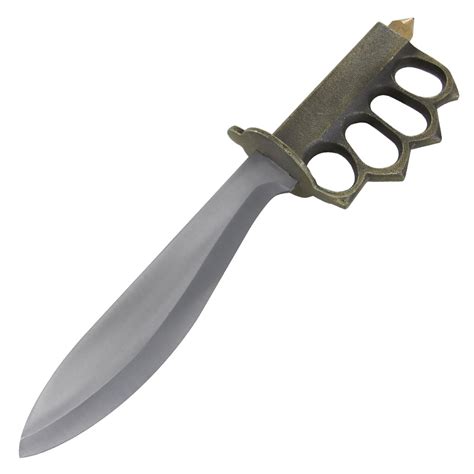Us 1918 Brass Knuckle Bolo Trench Knife