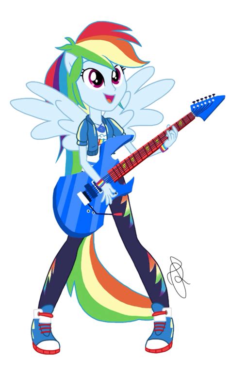 Mlp Eg Rainbow Dash Playing Guitar By Ilaria122 Rainbow Dash