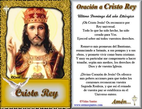 Rincón De La Oración Estampas Oraciones Cristo Rey Del Universo