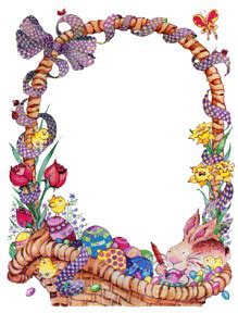 Purple and yellow tulips line the top and side of this printable easter holiday border. Easter Page Borders Free - ClipArt Best