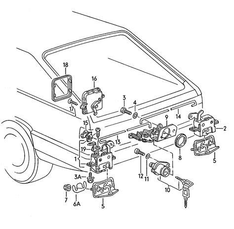 audi 100 avant 1990 1991 lid lock vag etka online