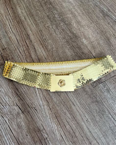 1960s Vintage Fish Scales Gold Belt Gem