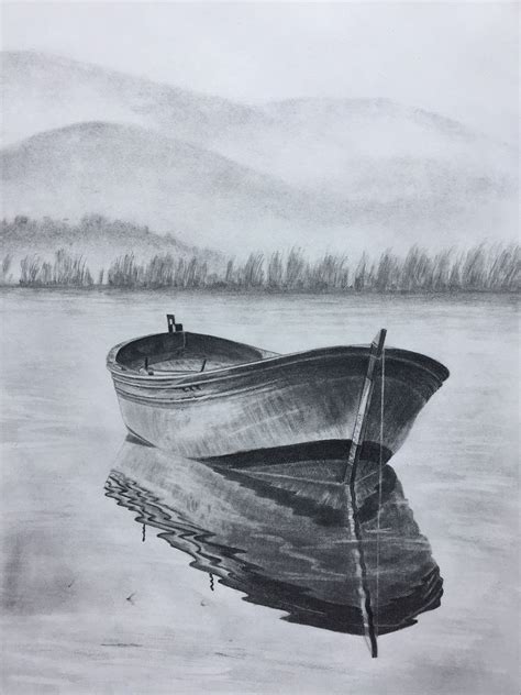 Boat Drawing Pencil Sketch Drawing Water Drawing Pencil Art Drawings