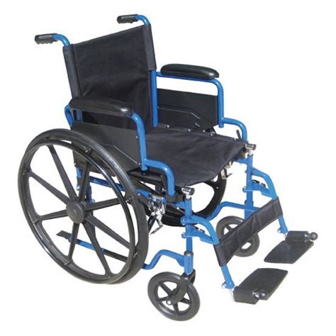 Blue Streak Wheelchair 20 Inch Seat Flip Back Desk Arms Elevating