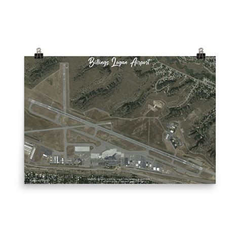 Billings Logan International Airport Kbil Satellite Image Poster