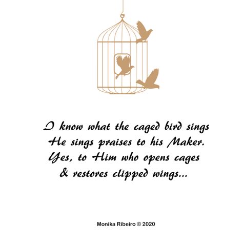 What And Why The Caged Bird Sings Poetry Monika Ribeiro Publications