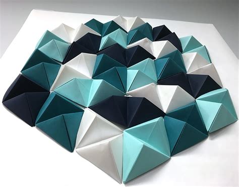 Arte De Pared De Papel Geométrico Paper Wall Art Diy Origami Wall Art
