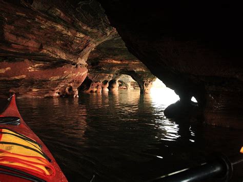 Kayak Through The Apostle Islands Off The Wisconsin Shore Of Lake