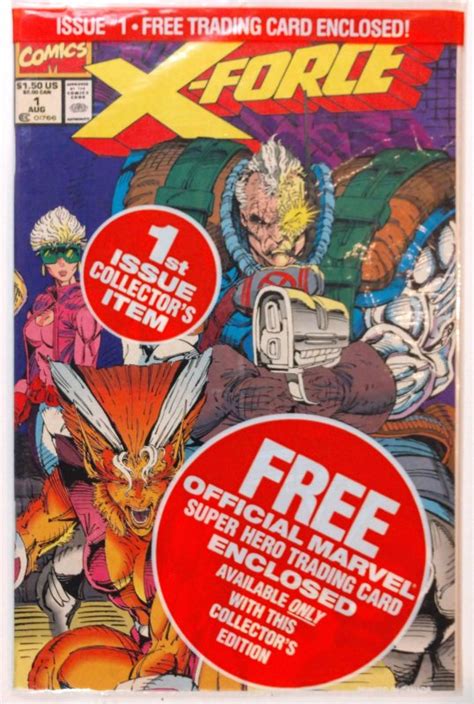 X Force 1 1991 Polybagged Negative Upc Deadpool Comic Books