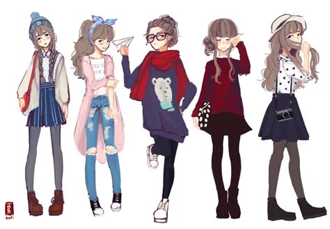 Inspirierend Anime Girl Outfits Drawing Seleran