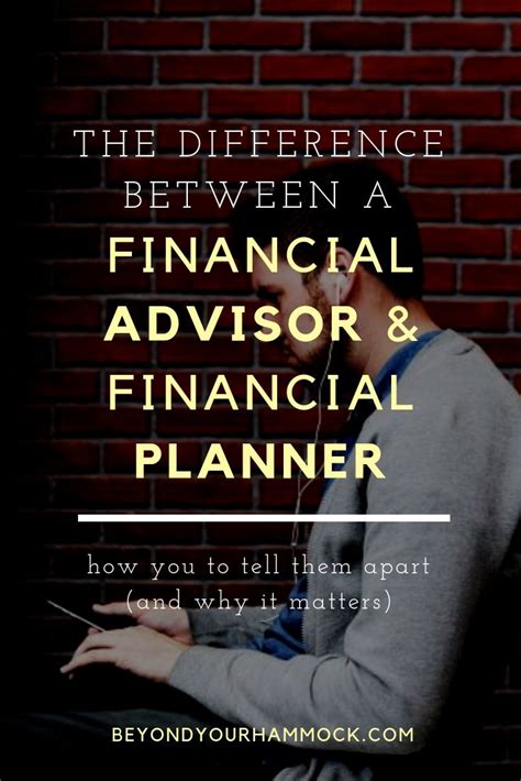 Is There A Difference Between A Financialadvisor And A