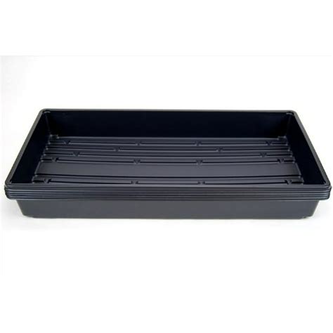 5 Pack Of Durable Black Plastic Growing Trays Without Drain Holes 21